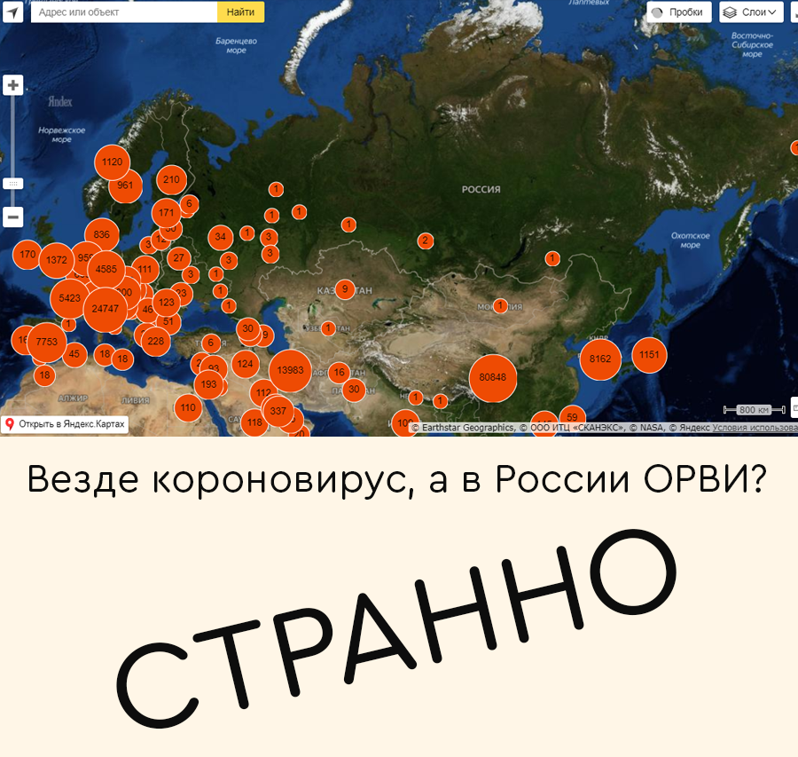 Везде короновирус, а в России ОРВИ?